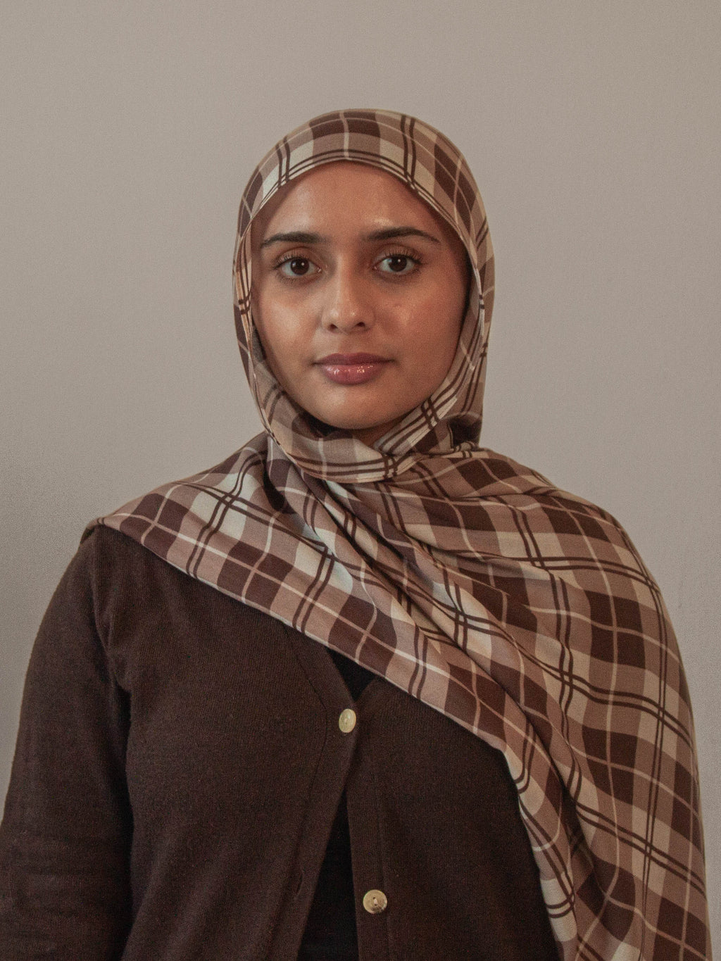 Toasted Plaid Modal Hijab
