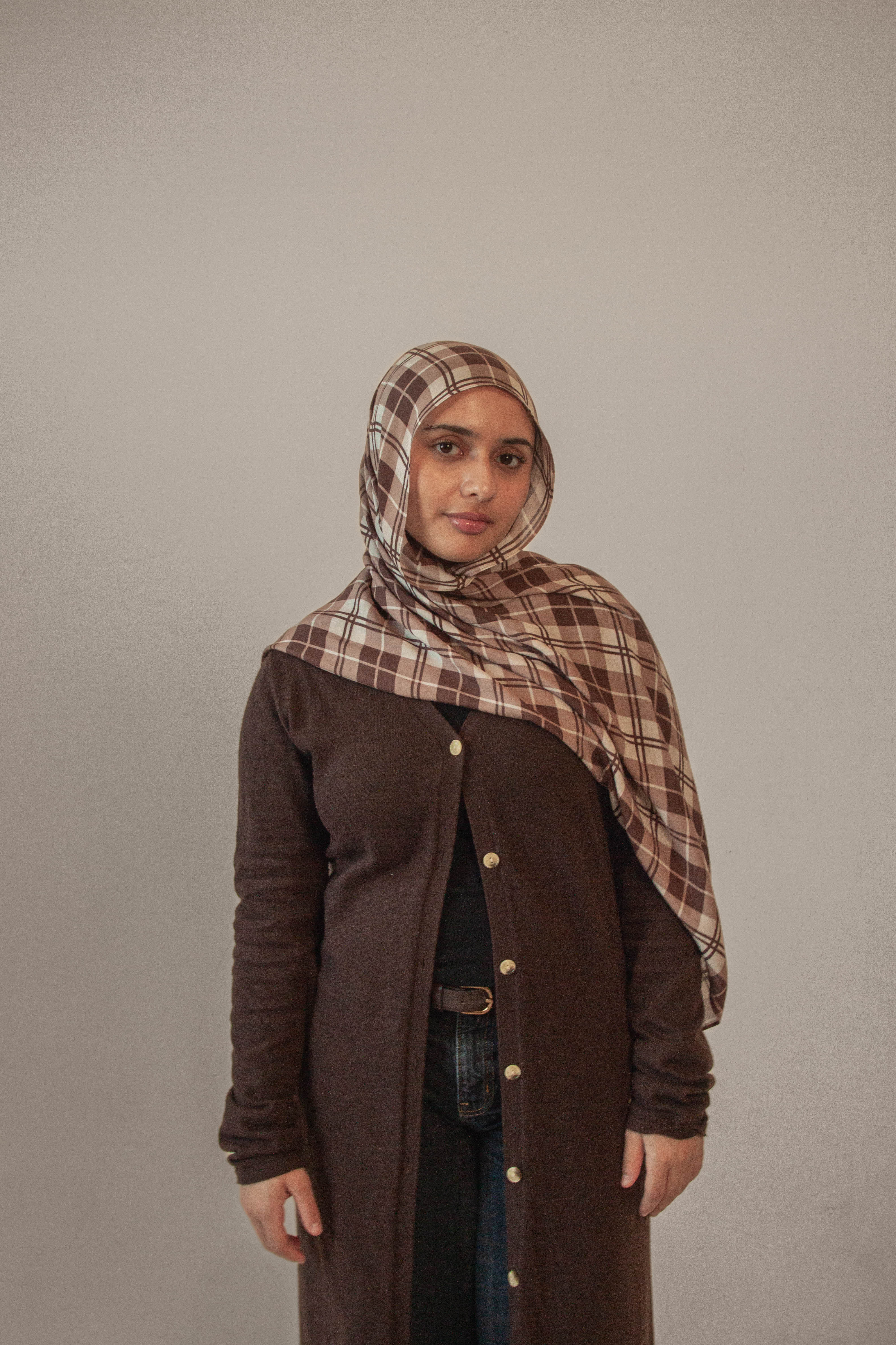 Toasted Plaid Modal Hijab